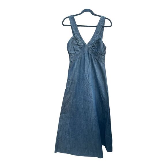 Haute Monde Denim Maxi Dress Size Medium - Picture 1 of 8